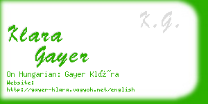 klara gayer business card